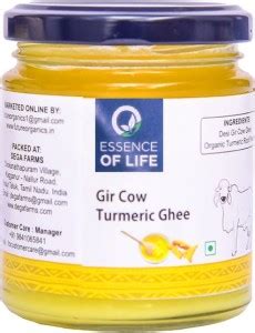 Essence of Life Gir Cow Turmeric Ghee Glass Bottle Price in India - Buy ...