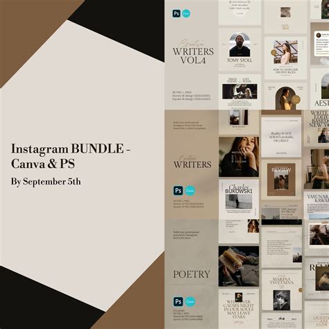 Minimal Instagram Feed Posts Canva Template - MasterBundles