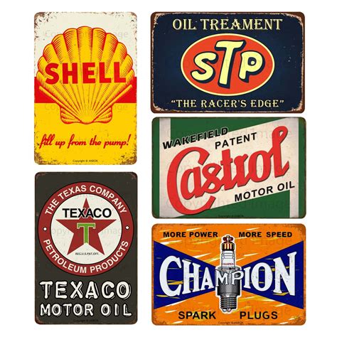 Buy Vintage Auto Motorcycle Oil oline Metal Tin Signs Retro Garage ...