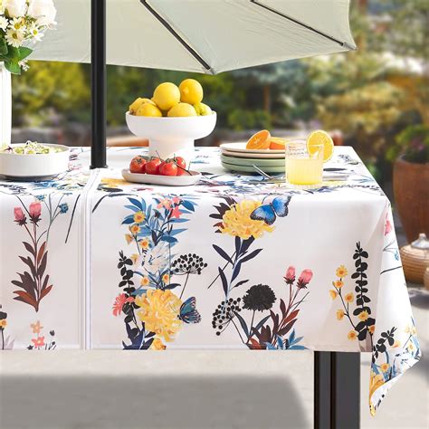 Amazon.com: joybest Indoor Outdoor Tablecloth Rectangle 60 x 84 Inch ...
