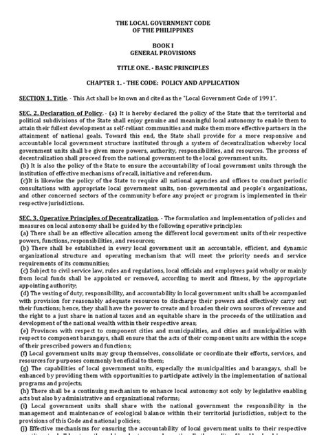 Image result for The Local Government Code