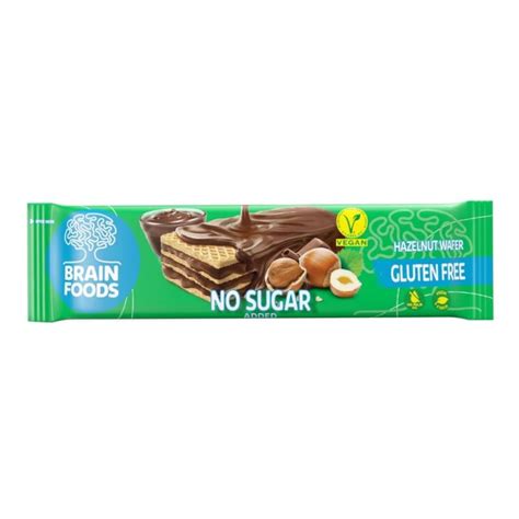 BRAIN FOODS HAZELNUT WAFERS S/G