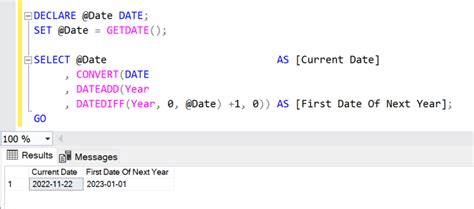 Image result for SQL 1 Year Before Date