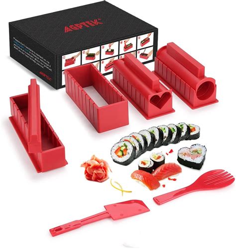 Delamu Sushi Making Kit, Sushi Maker für Anfänger, 8 Formen DIY Sushi ...