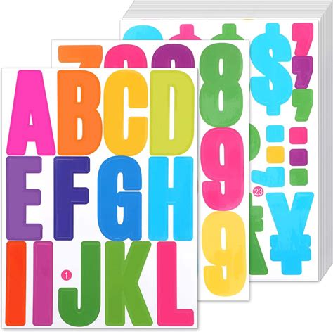 Amazon.com: 24 Sheets Vinyl Letters Stickers, 2 inch Capital Letter ...