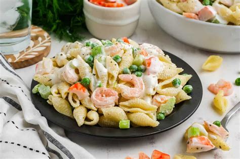 Shrimp and Pasta Shell Salad Recipe | Home Pressure Cooking