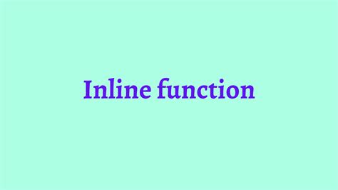 Image result for Inline Function Example
