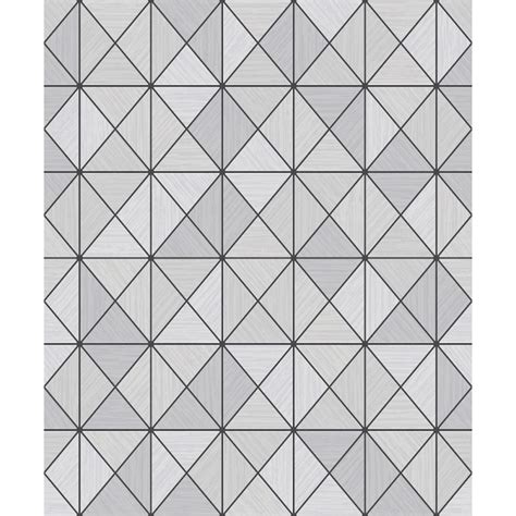 Seabrook Designs Casa Blanca 2 56-sq ft Metallic Silver and Ebony Paper ...