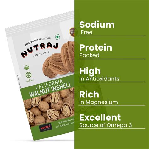Buy 100% Natural California Walnuts Inshell - NUTRAJ