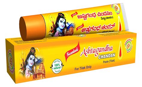 Manikanta Products Astagandha Chandan Tika Paste - Pack of 2 Tubes ...