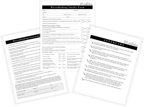 Microblading Intake, Consent, and Aftercare Form | India | Ubuy