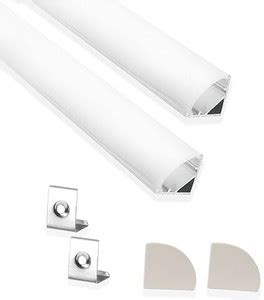 ABAJ Aluminium Round LED 1Meter Profile Corner (16x16mm) - Pack of 2 ...