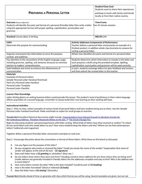 Personal Letter Example for Job 的图像结果