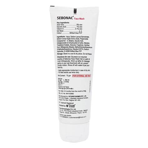 Buy Sebonac Face Wash, 75gm : ClickOnCare.com