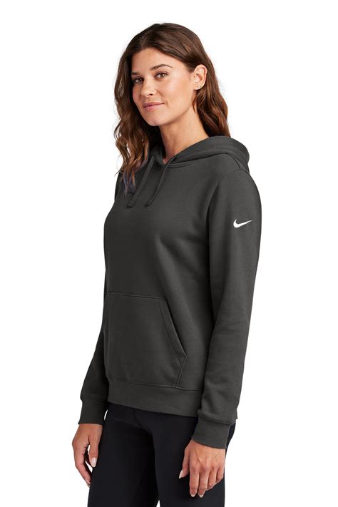 Nike Women's Club Fleece Sleeve Swoosh Pullover Hoodie | Product | SanMar
