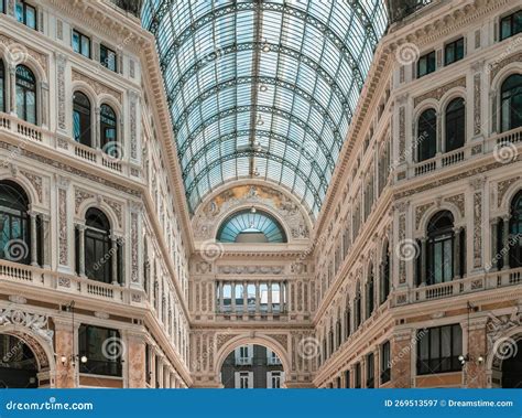 Beautiful Architecture of Shopping Mall Galleria Umberto in Naples ...