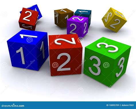 Number cubes stock illustration. Illustration of colour - 10895709