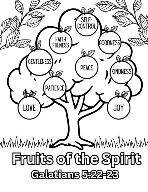 11 fruit of the spirit coloring pages free printables – Artofit