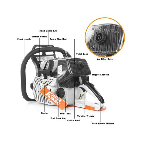 Buy FARMMAC F660VW 24/25 Inch Gas Chainsaw, NEOTEC Chainsaw 92cc 2 ...