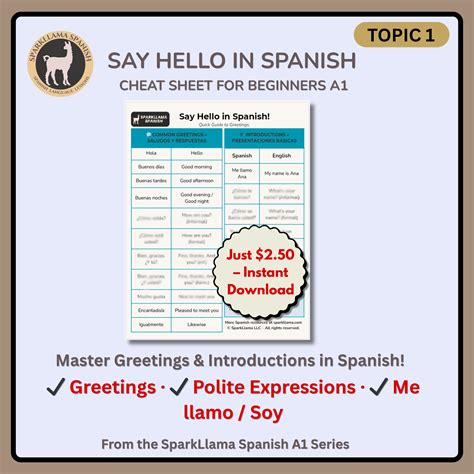 Say Hello in Spanish – Reference Guide for Beginners (B1) | SparkLlamaSpanish