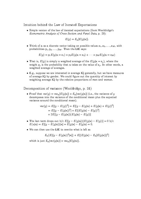 Law Of Iterated Expectations