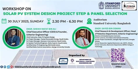 Workshop on Solar PV System Design Project Step & Panel Selection ...