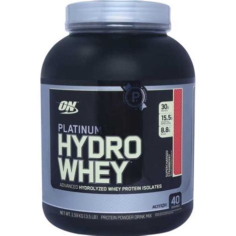 Optimum Nutrition Platinum Hydro Whey (3.5 lbs, Supercharged Strawberry ...
