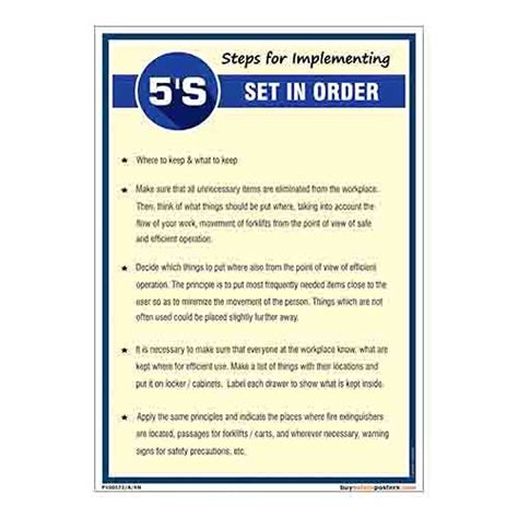 Buy buysafetys.com - Set In Order In English Eco Vinyl Sticker (A2, 18 ...