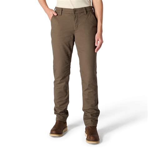 Women's Fleece Lined Work Pant - Relaxed Fit - Rugged Flex® - Canvas ...