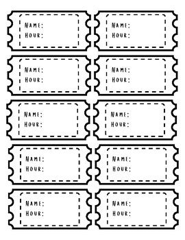 Raffle Tickets Printable by TeachingTweenSpirit | TPT