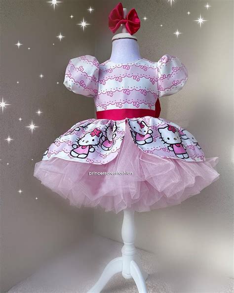 Hello Kitty Costume: Pink Toddler Dress for Halloween Birthday - Etsy