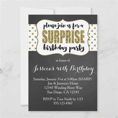 Surprise Birthday Invitation | Zazzle