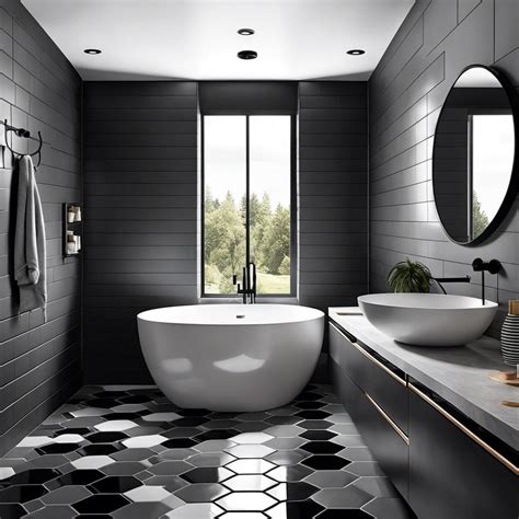 Stylish Hexagon Bath Floor Tile For Every Space