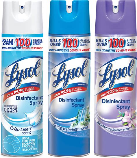 Amazon.com: Lysol Disinfectant Spray, Sanitizing and Antibacterial ...