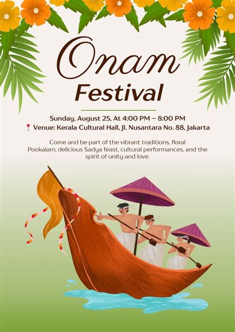 Explore Free Customizable Onam Poster Design Templates | Canva