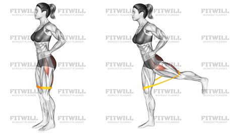 Resistance Band Standing Balance Glute Kickback (VERSION 2): Exercise ...