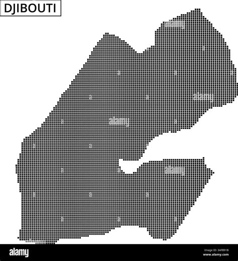 Detailed map of Djibouti showcasing its unique topographical features, highlighting the nation’s ...