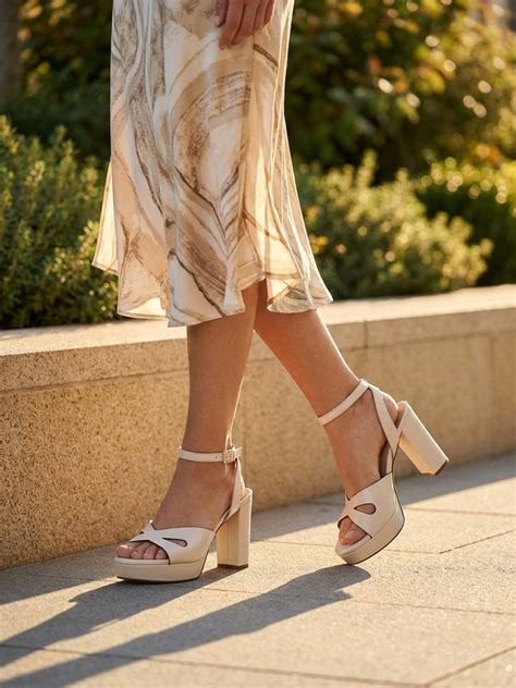 TT.BAGATT Linnea Offwhite Premium Leather Flatform Heels