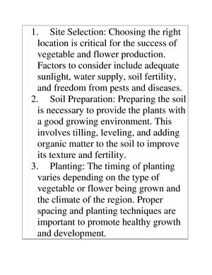 Flower Production - Veg & Flower Production Production technology of ...