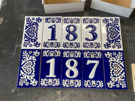 Ceramic House Numbers, Outdoor Address Numbers, Custom Color Decorative ...