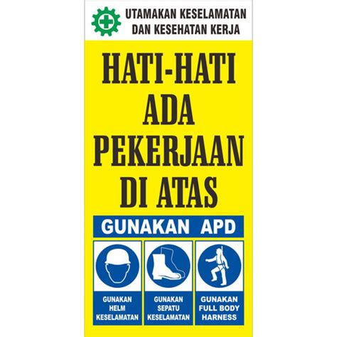 Jual SPANDUK BANNER KERJA ATAS UKURAN 50 X 100 CM (POTRAIT) FLEXY CHINA ...