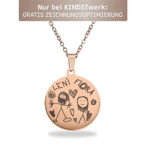 Kinderzeichnung verewigen – Halskette mit Kinderzeichnung