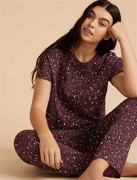 Buy Pure Cotton Animal Print Pyjama Set at Marks & Spencer