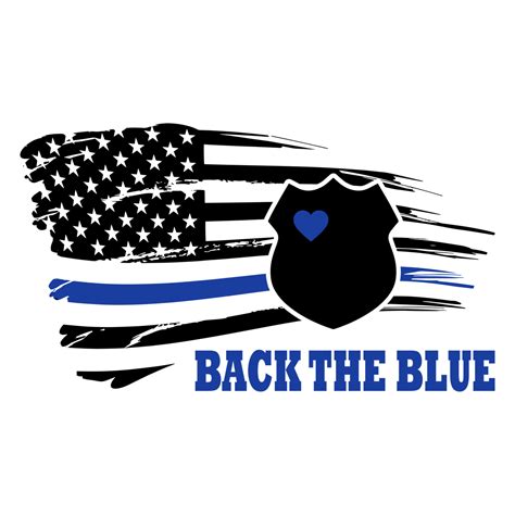 Back The Blue Flag Police Military & First Responders Ready To Press D
