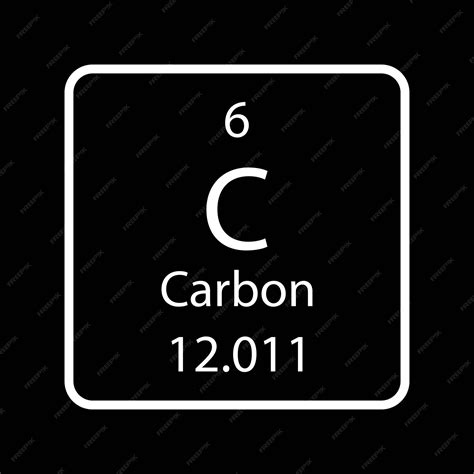 Premium Vector | Carbon symbol chemical element of the periodic table ...