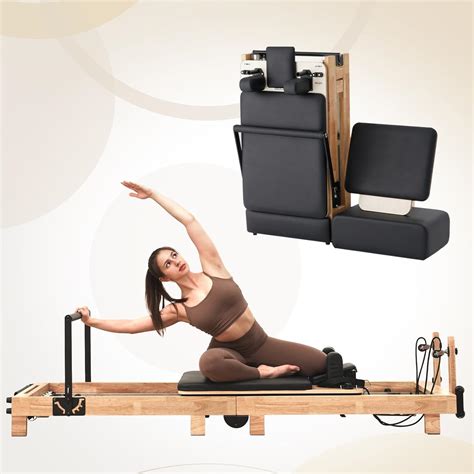 Amazon.com : PAETA Pilates Reformer, Wooden Foldable Pilates Reformer ...