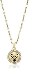 Estele Dizzy Face Emoji Pendant For Girls, gold, adjustable : Amazon.in ...