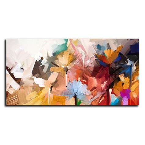Abstract Colorful Floral Flower art Canvas Wall Painting – Decors Mantra