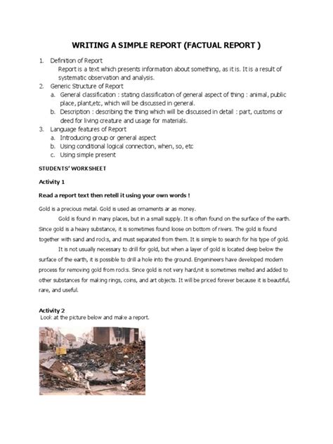 Image result for The Structure of Simple Report