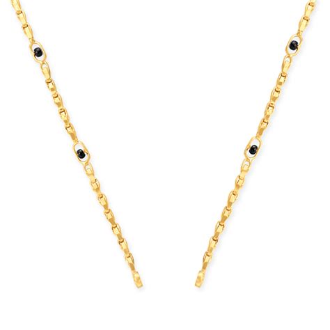 Gold and Black Enamel Link Mangalsutra